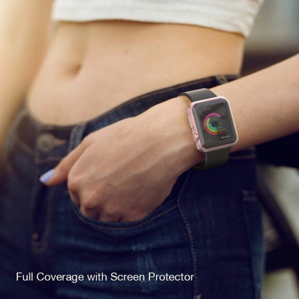 NEW Clear Apple Watch Protective Bumper Case Cover - Picture 3 of 8